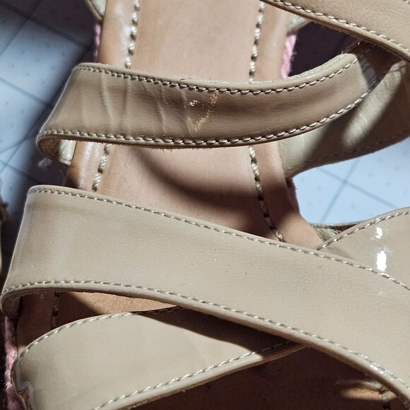 Spring Sandals Easter Kate Spade Women's Rainbow Wedge 7 Patent Leather Strap - Picture 6 of 12